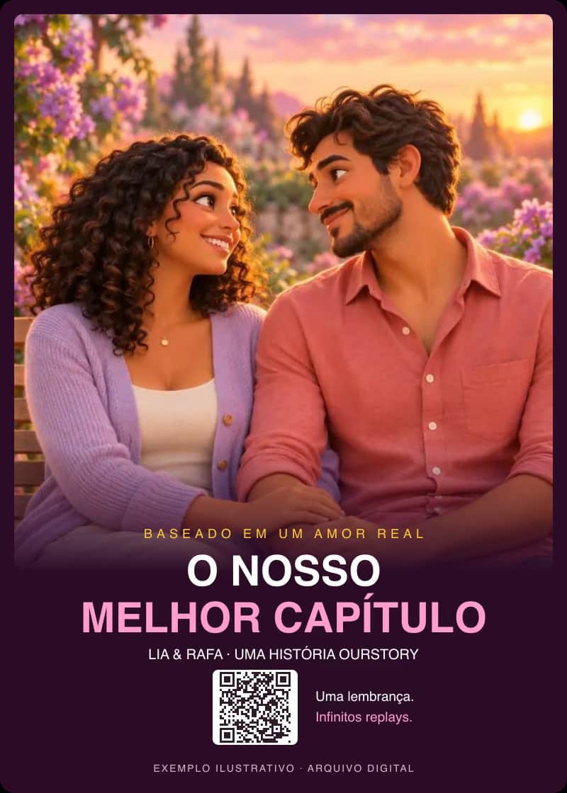 Pôster de cinema com os personagens e um QR Code